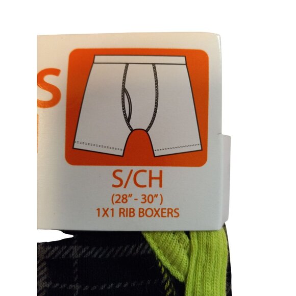 Boxer Briefs S 28-30" Plaid Cotton Boxers Soft Knit Fabric Comfortable Fit NEW - Picture 2 of 4